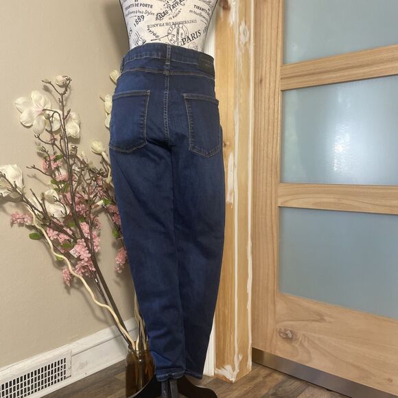 Zara Women's Blue High Waisted Medium Wash Stretch Skinny Denim Jeans Size 10 - Picture 5 of 8